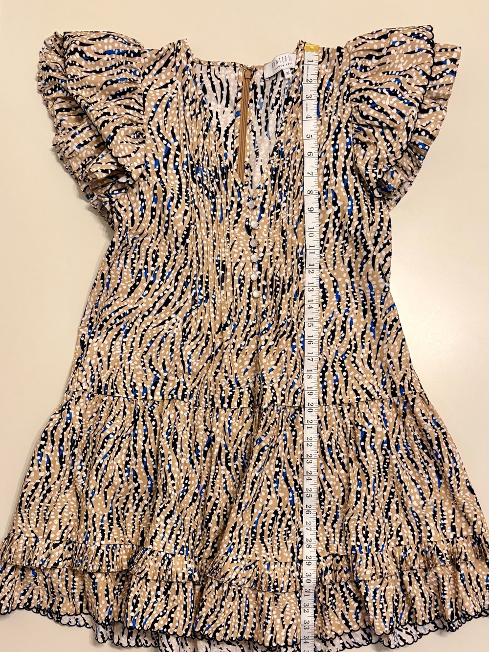 Hunter Bell Virginia Dress Snowy Animal Print XS EUC - Picture 4 of 11